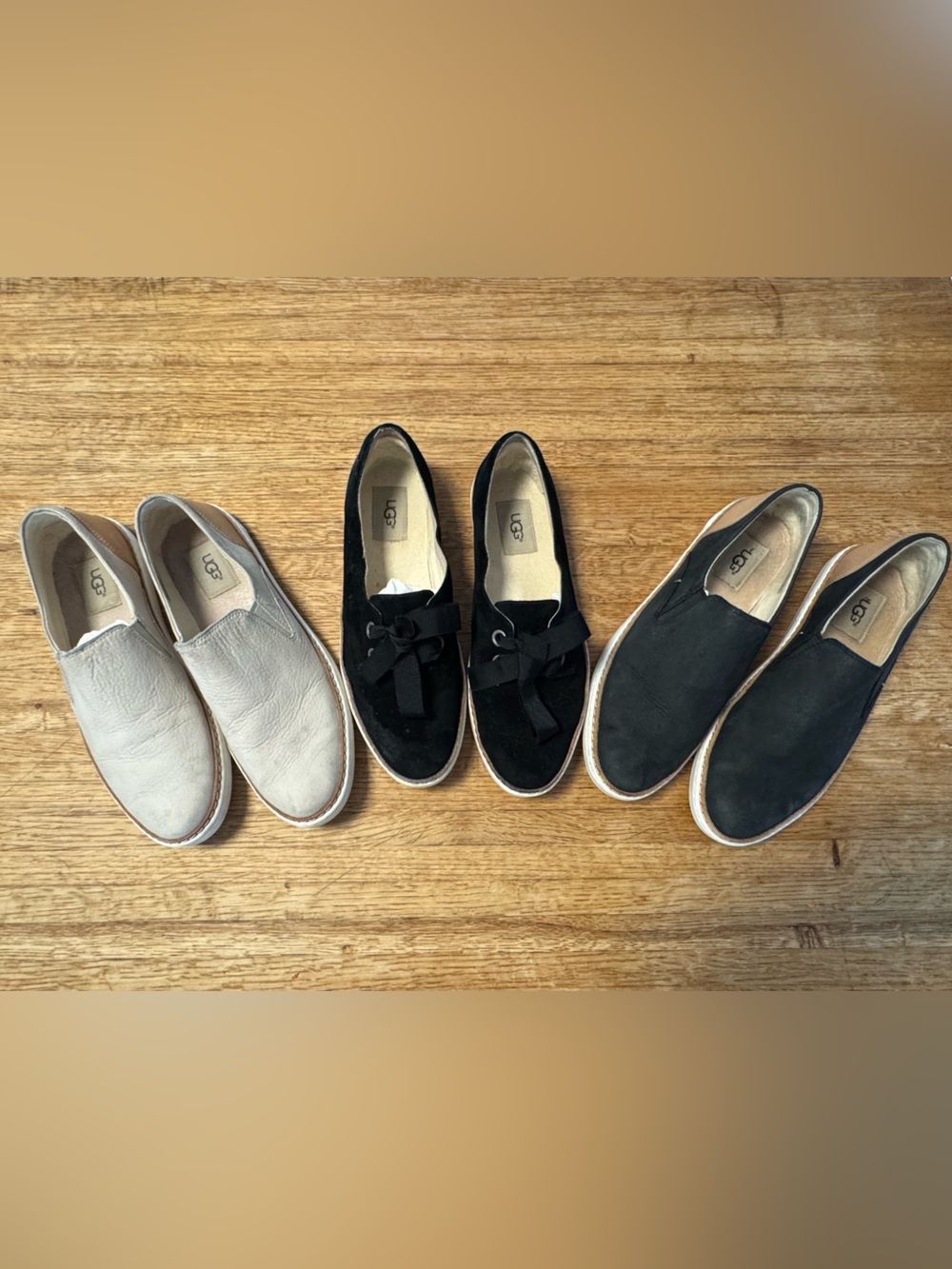 UGG Shoes Bundle Size 9 | 3 Pairs Slip On Sneakers & Lace-Up Flats